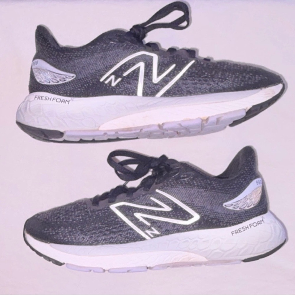 New Balance Fresh Foam Black Steel Mesh Lace Up Low Top Sneaker size 7 Women’s